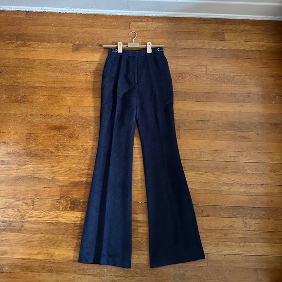 Gabriela Hearst Jones Pant in Winter Silk. Navy.